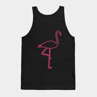 Neon pink flamingo Tank Top